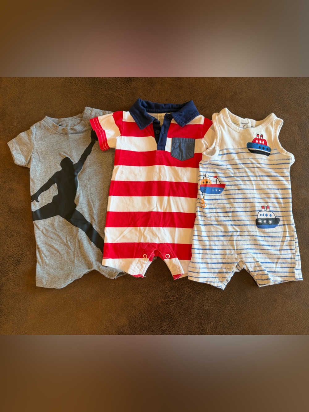 Baby Boy 0-3 Mo Rompers - 3-Pack